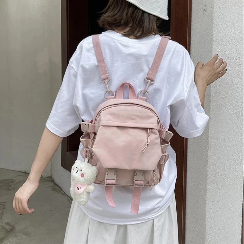 Moda Kawaii Mini zaino donna borsa a tracolla per ragazze adolescenti Multi-funzione piccolo Bagpack signore Travle scuola zaini