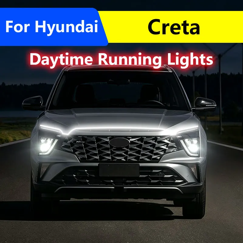 For Hyundai Creta  Decorative Atmosphere Lamps Ambient Lights Car Flashing 1pcs 12V LED Daytime  Ambient Running white Light