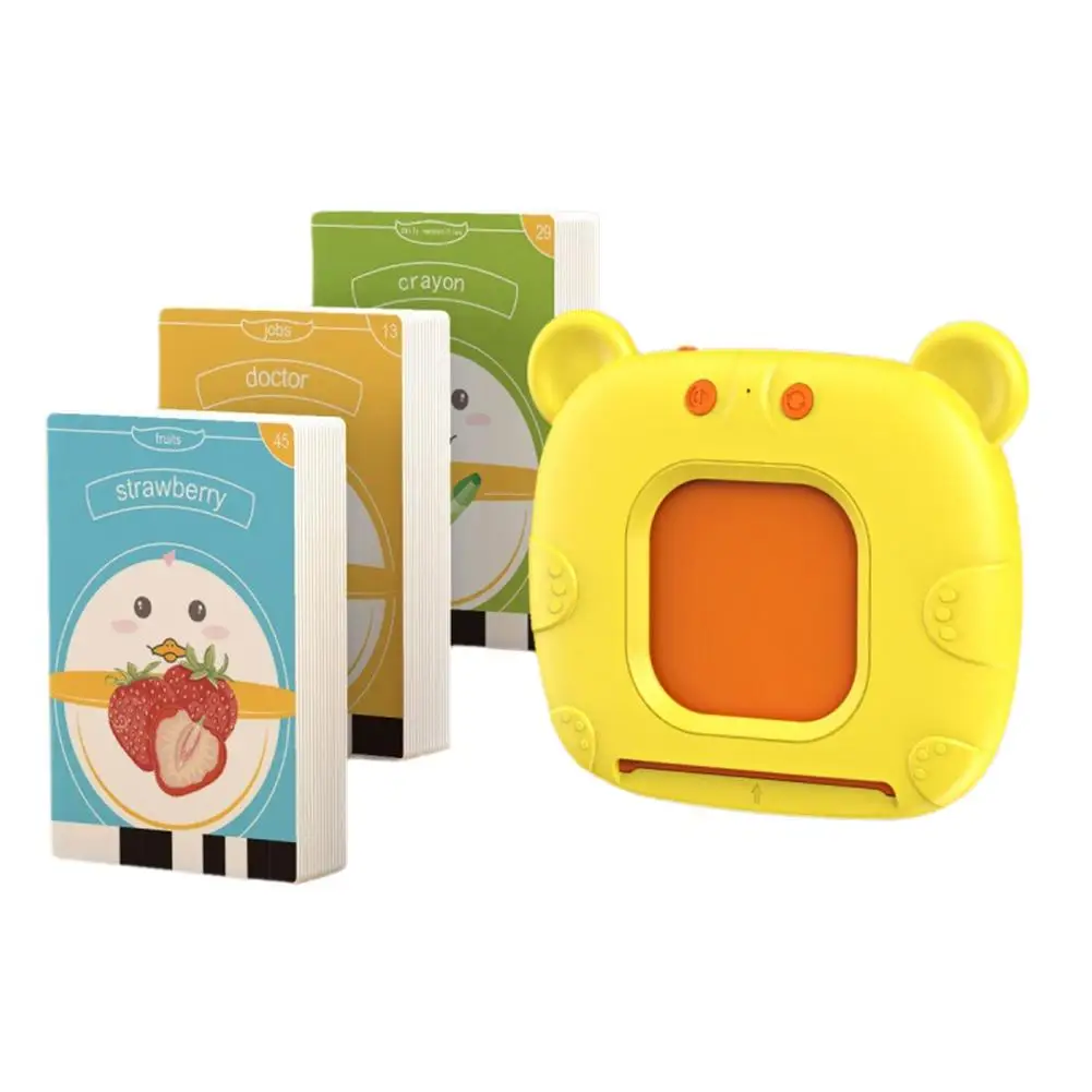   Educazione Flash Card Machine Apprendimento educativo precoce Inglese Libro audio elettronico Giocattolo per bambini Compleanno R9m0