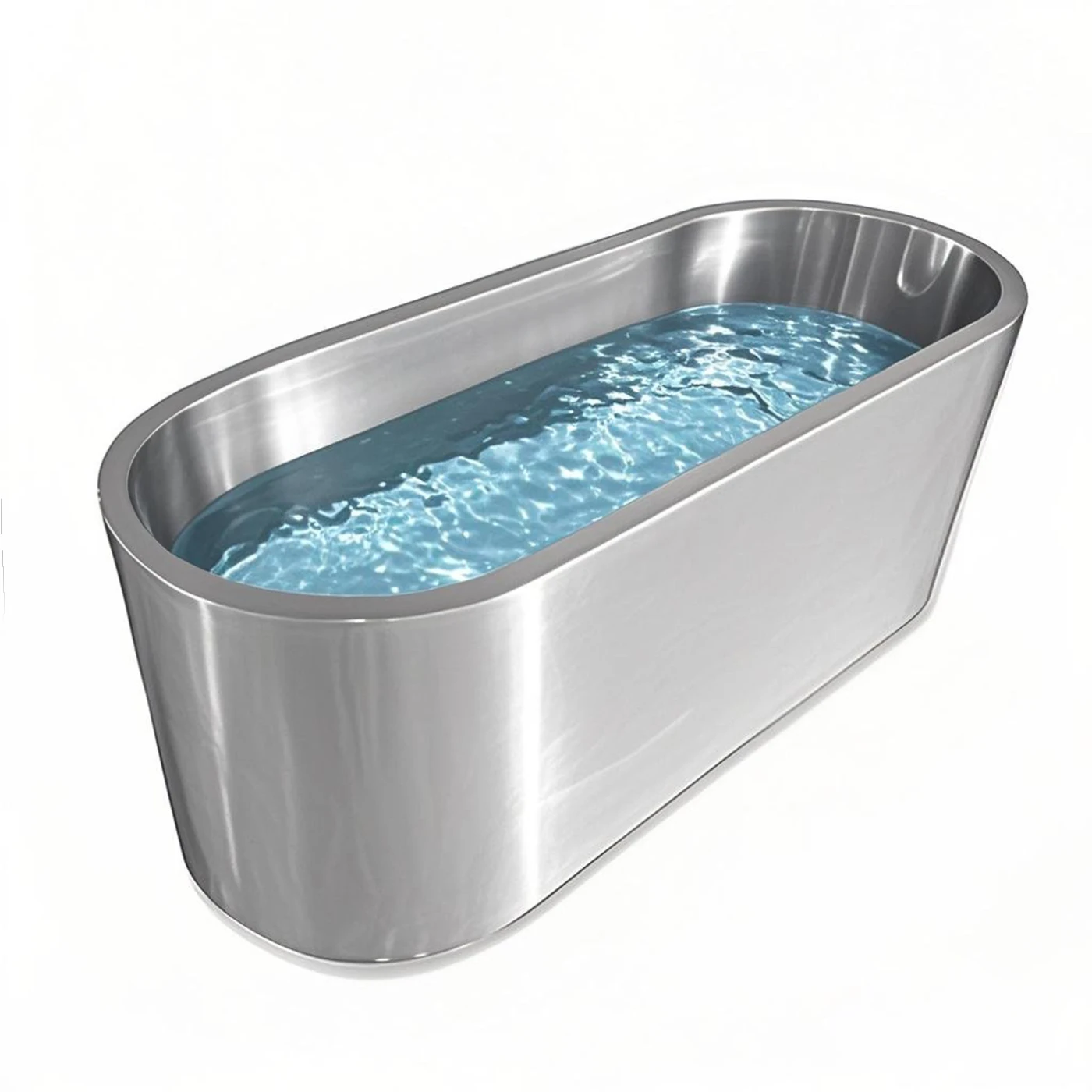 Customizable 304 Stainless Steel Ice Bath Tub Durable Outdoor Pool Recovery Bathtub With Logo Printing