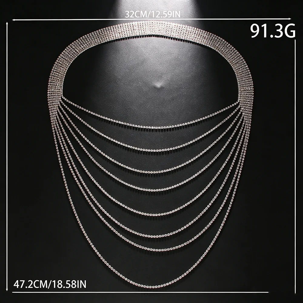 Rhinestone Back Chain Crystal  - Body Jewelry For Backless Dress ulasan dan harga