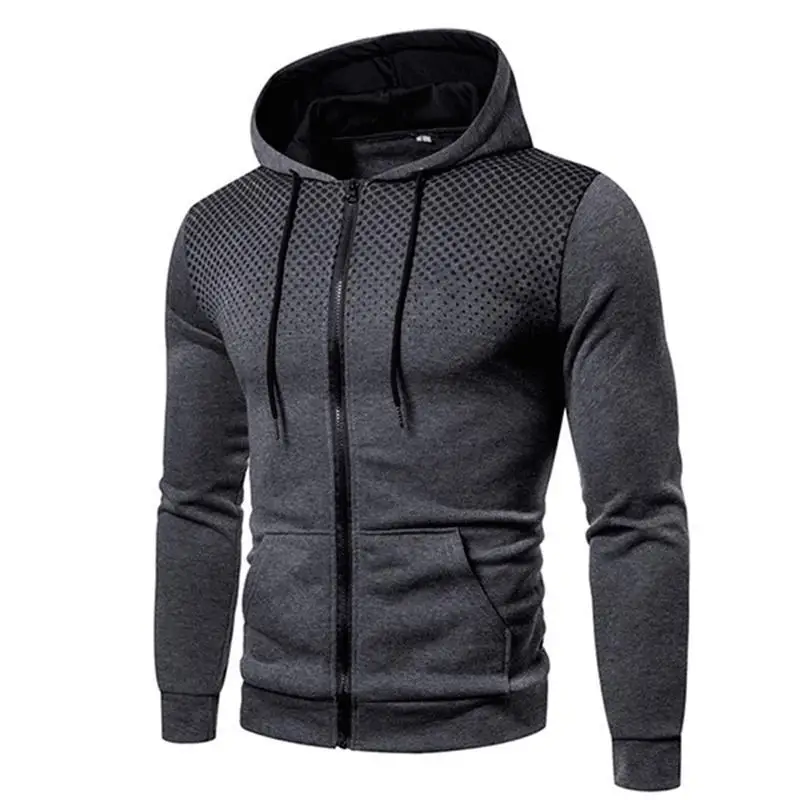 Cross border autumn and winter 2024 new trend men's solid color fashion casual comfortable cardigan hoodie youth men's coat