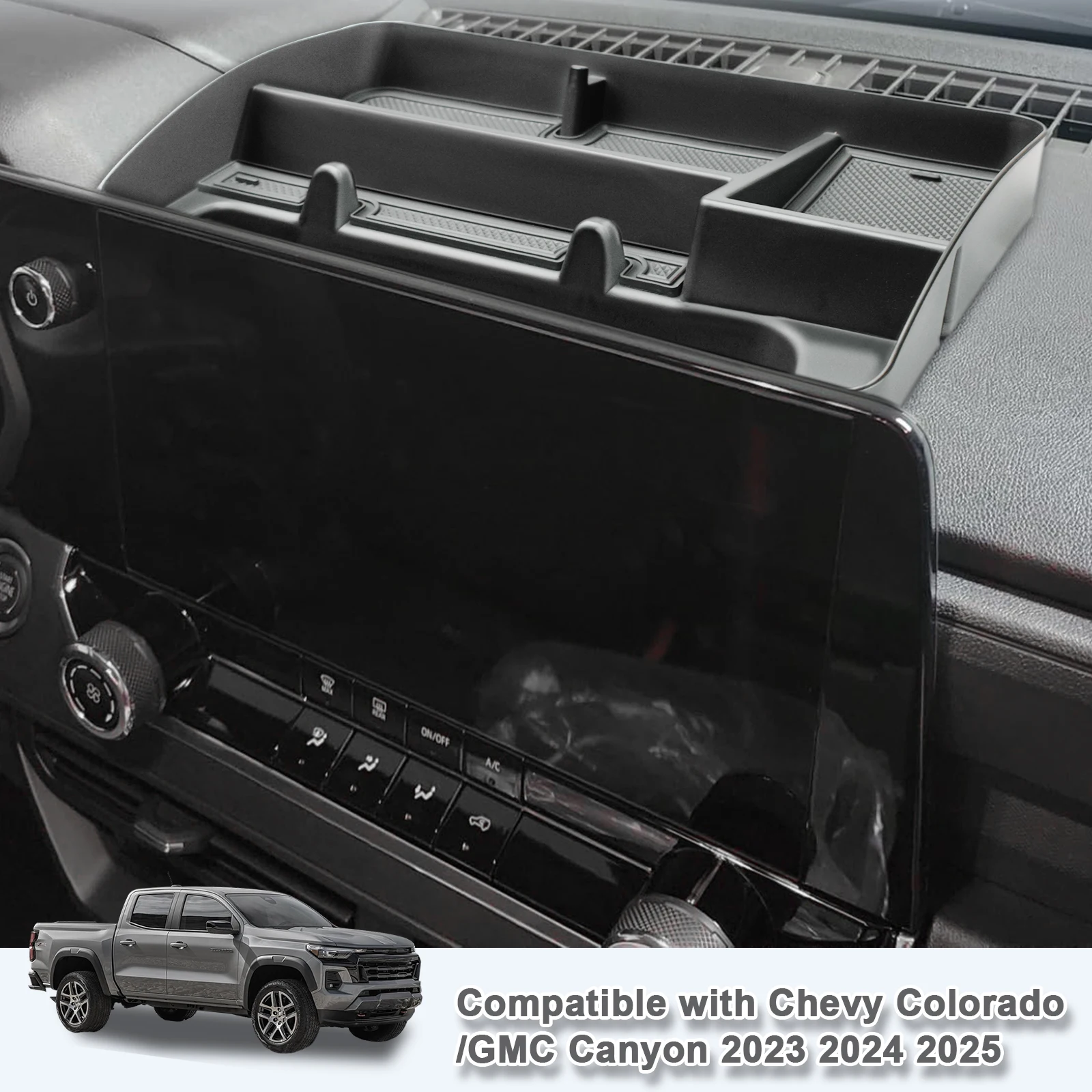 

Center Console Dashboard Tray for 2024 2025 Chevy Colorado Armrest Storage Organizer Dash Board Car Insert Box ABS Accessories