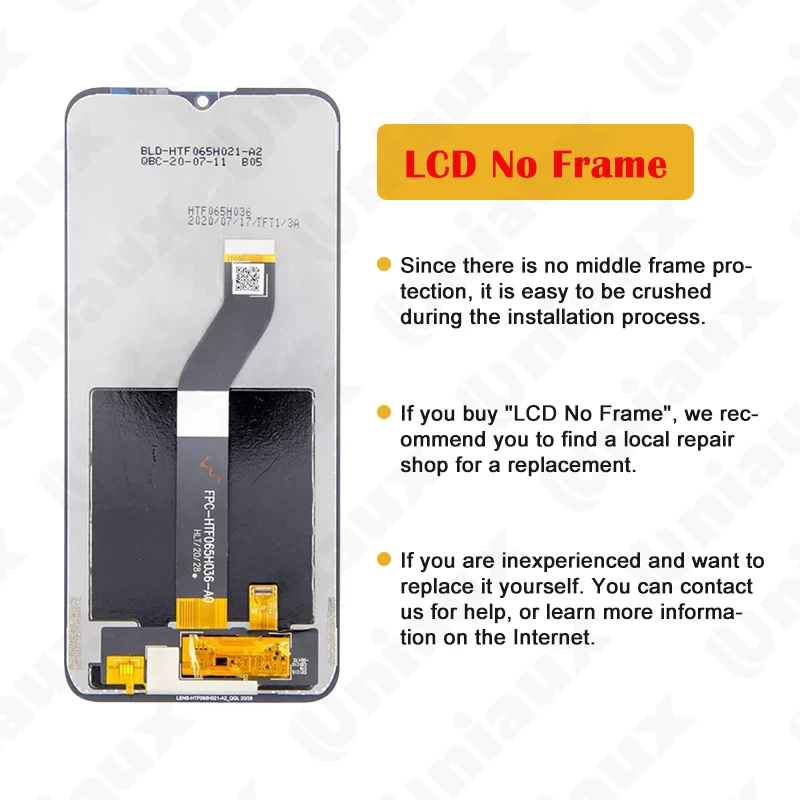 Touch screen digitizer for Motorola Moto G8 power Lite LCD Display with frame, xt2055-2 6.5\