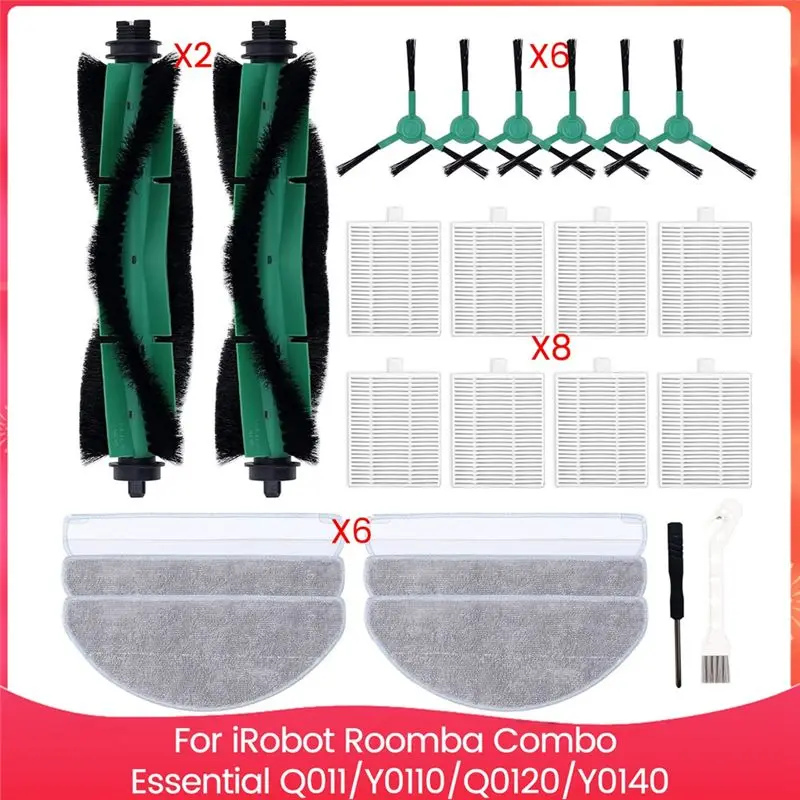 

Запасные части VEHO для роботов-пылесосов Irobot Roomba Combo Essential Series Q011, Y0110, Q0120, Y0140, щетки и фильтры.
