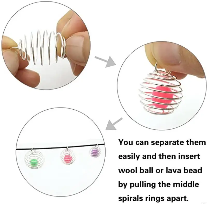 

MXMF 30 Pcs Bead Hollow Cage Stone Holder Pendant with Loop for Jewelry Making