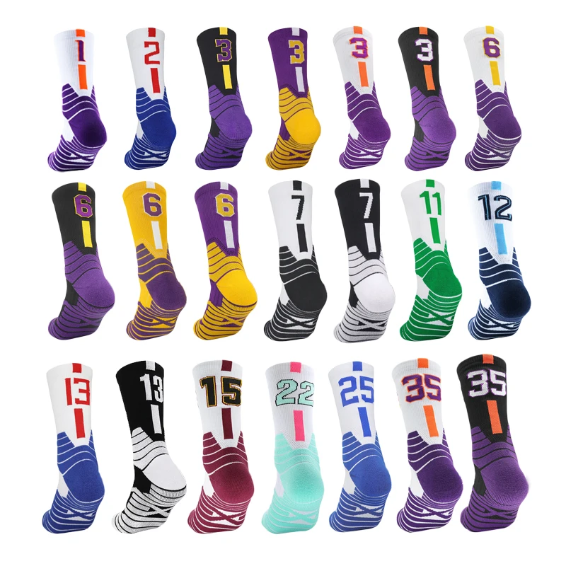 Chaussettes de basket-ball professionnelles pour hommes et femmes, genou haut, serviette astronomique, épaissie, respirante, course en plein air, cyclisme, sports pour enfants