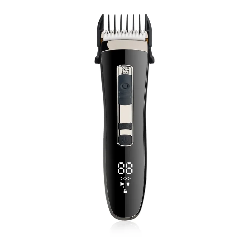 Top Quality Salon Wireless Metal Lcd Hair Clipper Trimmer Cordless Professional Hair Clipper Display