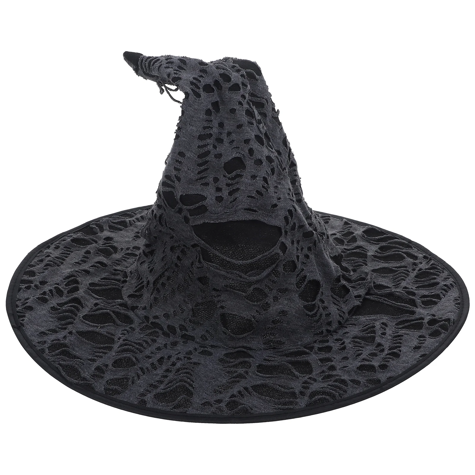 

Witch Hat Halloween Prop Comfortable Lightweight Iron Cloth Construction Fits Head Perfect Costume Party Stage Performance Photo