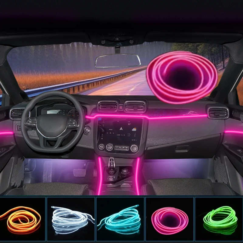

Auto Dashboard Console Decorative Cold Light Ambient Lamp Strips 1-5M