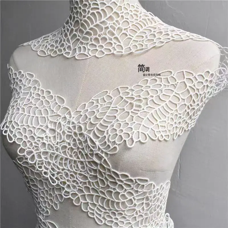 5/12cm Wide Black White Hollow Out Floral Embroidered Lace Ribbon DIY Apparel Sewing Fabric Lace Tape Dress Clothing Decoration