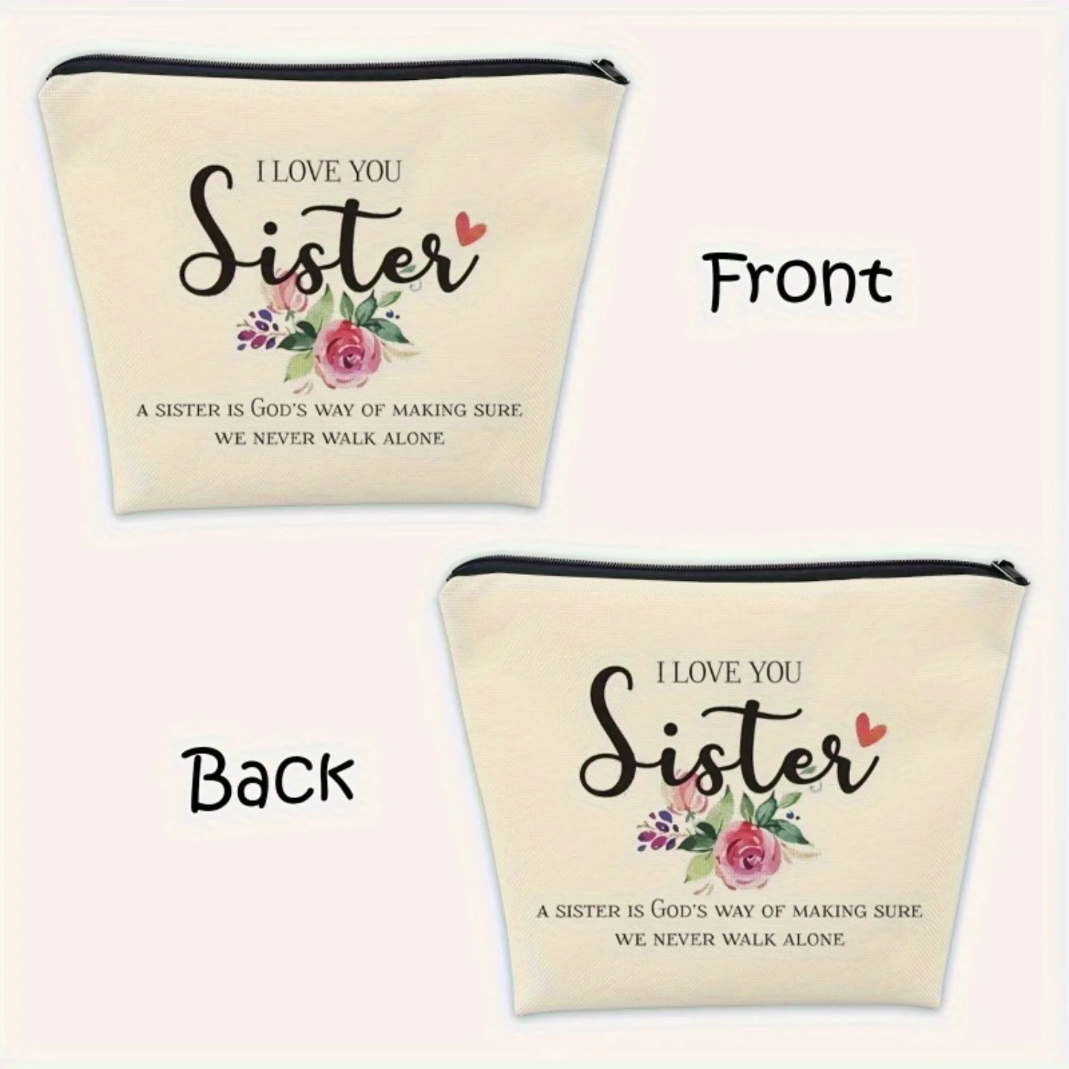 2pcs Durable Cosmetic Bag Set | Ideal Birthday & Holiday Gift, Makeup Organizer, Perfect Gift for Sisters