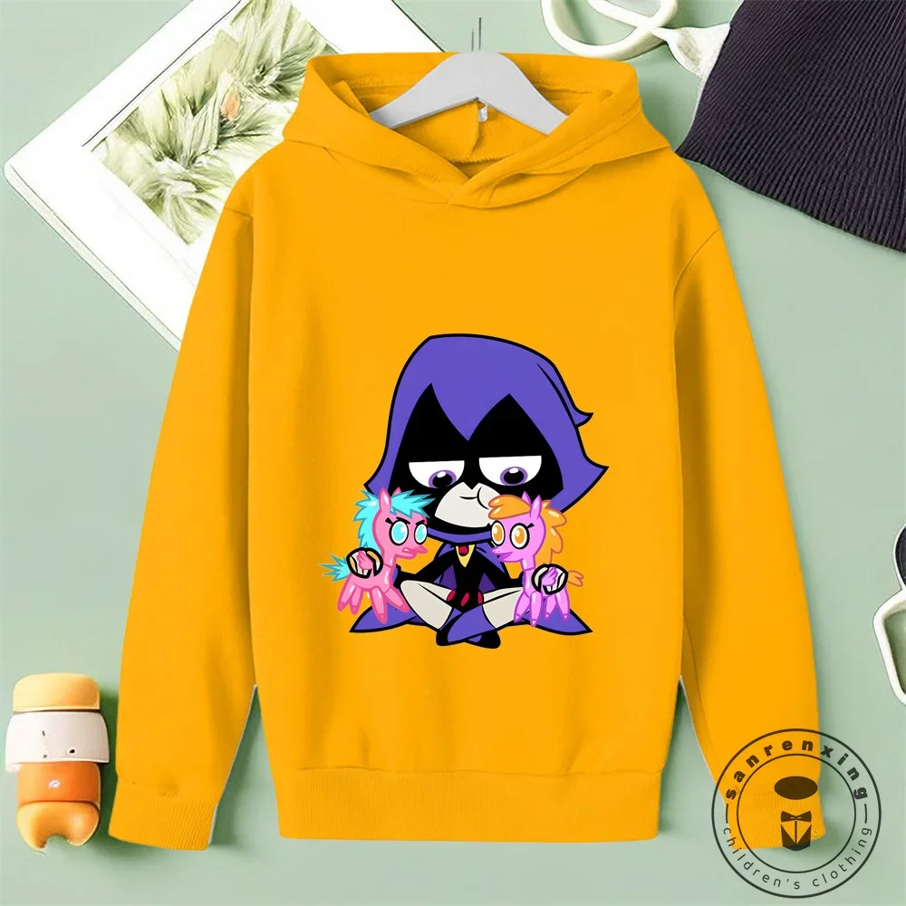 2024 Baby Clothing Sets Teen Titans Go Hoodie Tops Pants Kids Sport Korean Sweatshirt Boys Girls Tracksuits Toddler Outfit