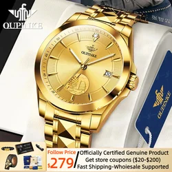 OUPINKE Original Luxury Automatic Watch for Men Luminous Waterproof Sapphire Gold Wristwatches Diving Watch Mechanical Watch