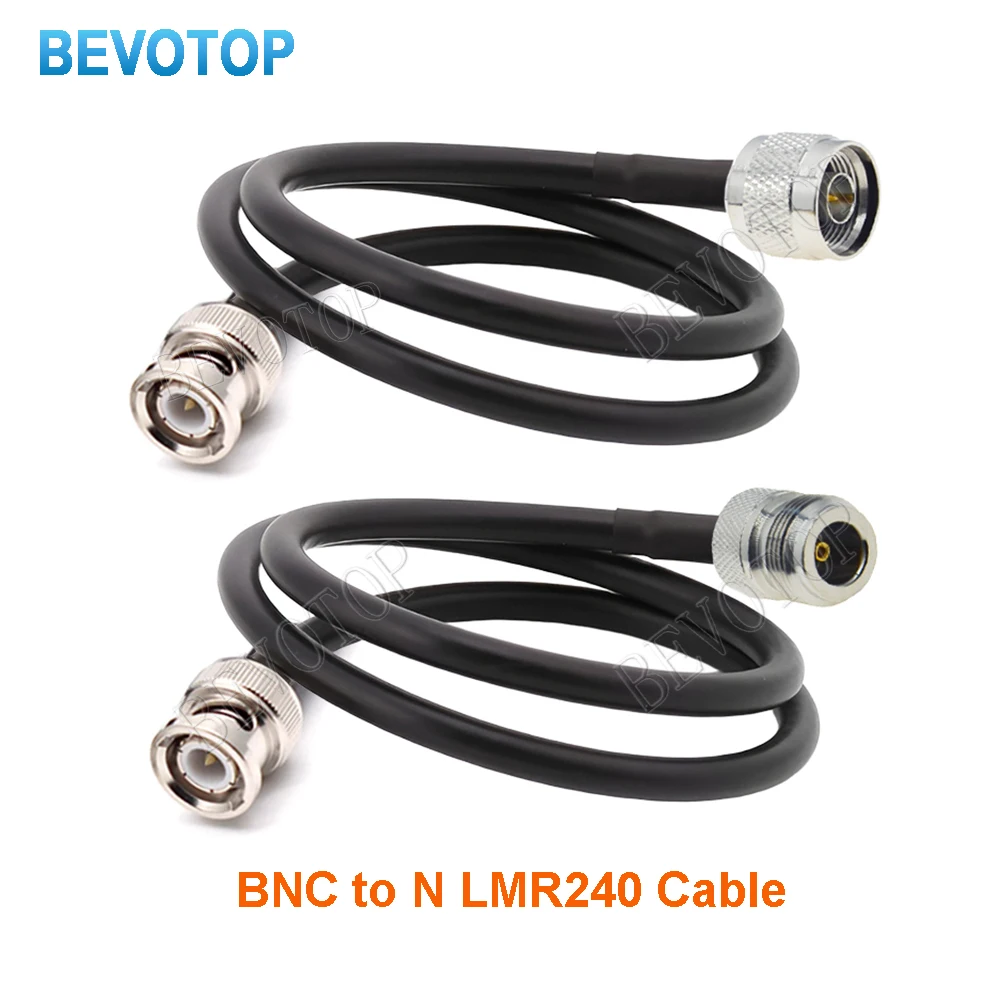 Image of LMR240-Kabel BNC-Stecker auf N-Stecker/N-Buchse RF-Adapter 50 Ohm 50-4 Pigtail RF-Koaxial-Jumper 4G 5G LTE Verlängerungskabel
