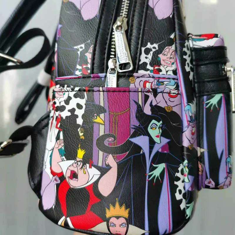 Disney Villains Scene Evil Queen Maleficent Mini Lady Backpack All Over Print Womens Double Strap Shoulder Bag Purse