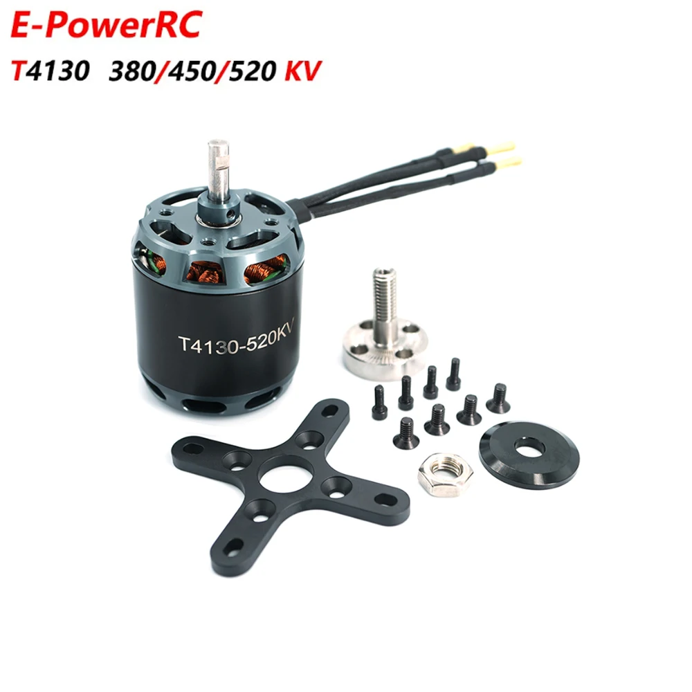 E-PowerRC T4130 KV380/450/520 FPV Brushless motor For RC 6S Lipo 16-18inch  Fixed Wing Long Range Drone High Power DIY Parts