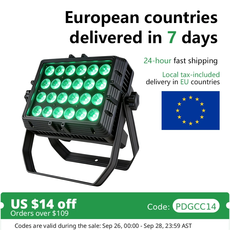 DMX IP65 Impermeabile 24x18w RGBWA UV 6in1/RGBW 4in1/Led Luce da palco antipioggia per esterni Luce Par quadrata