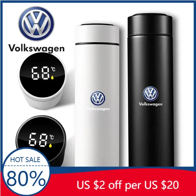 

Valve Stems Caps For VOLKSWAGEN VW GTI B5 VW For Volkswagen New Car Smart Thermos Bottle With Temperature Display Coffee Cup For