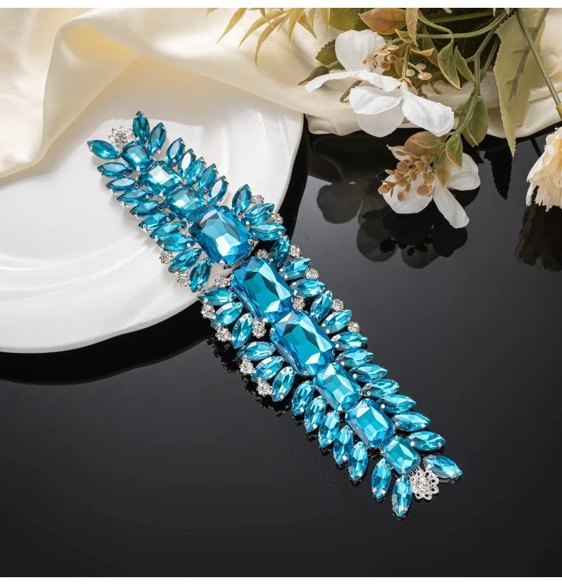 5 Stück Strass-Dekoration Kristall-Diamant-Accessoires DIY Handwerk Hochzeit Abendkleid Strass-Dekoration Nähzubehör – Detail 7
