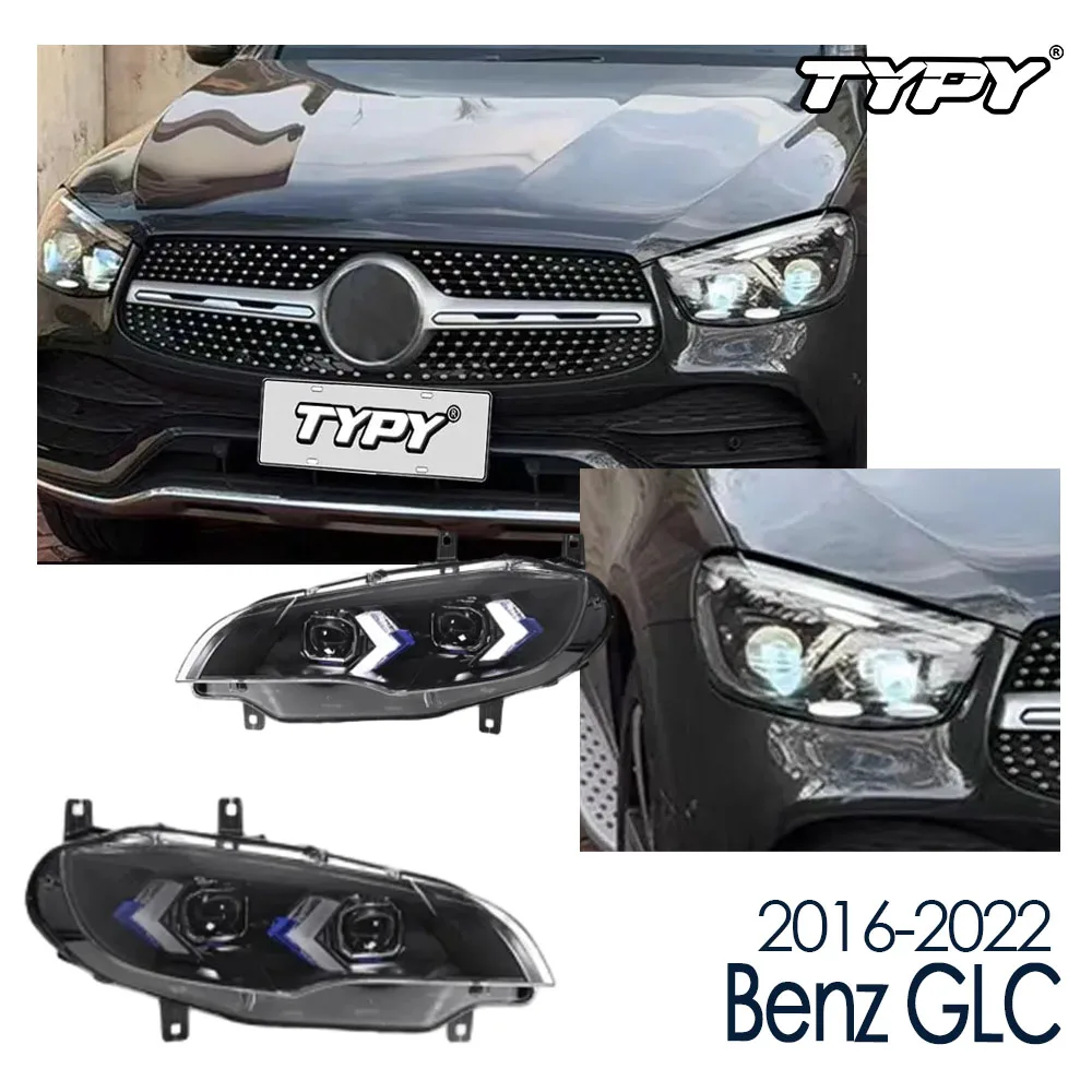 

TYPY New LED Car Headlights For Benz GLC Headlight 2016-2022 Headlight Signals Auto Accessories Daytime Running Lights