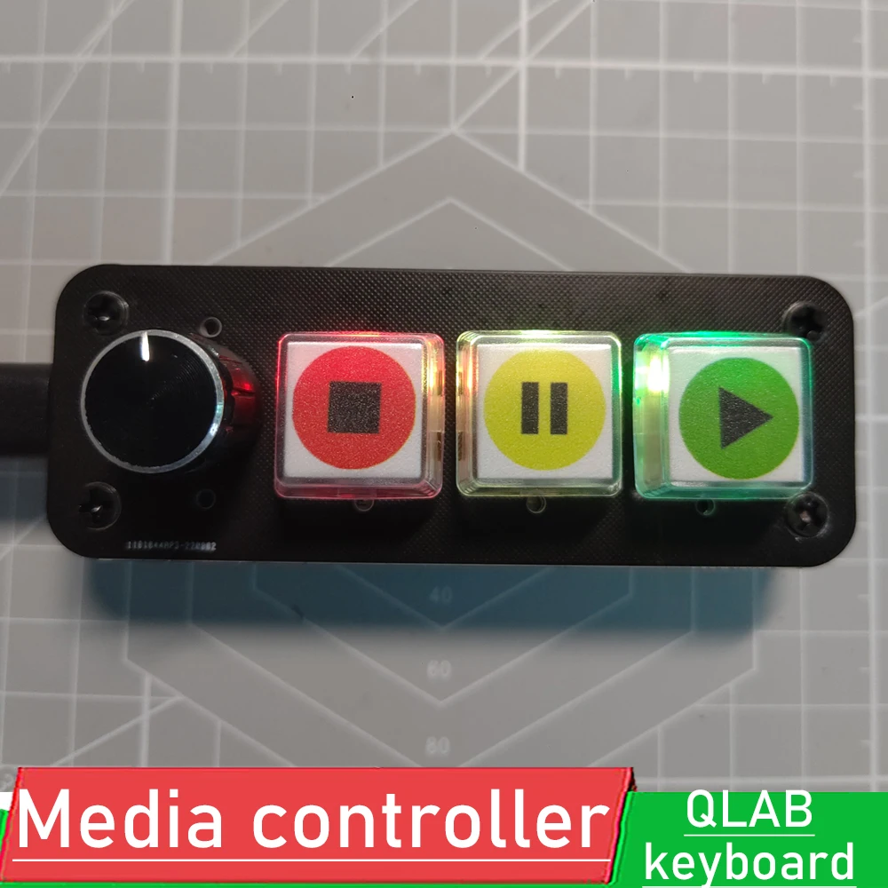 Media controller QLAB keyboard professional performance controller 3-key knob drive free music player controller