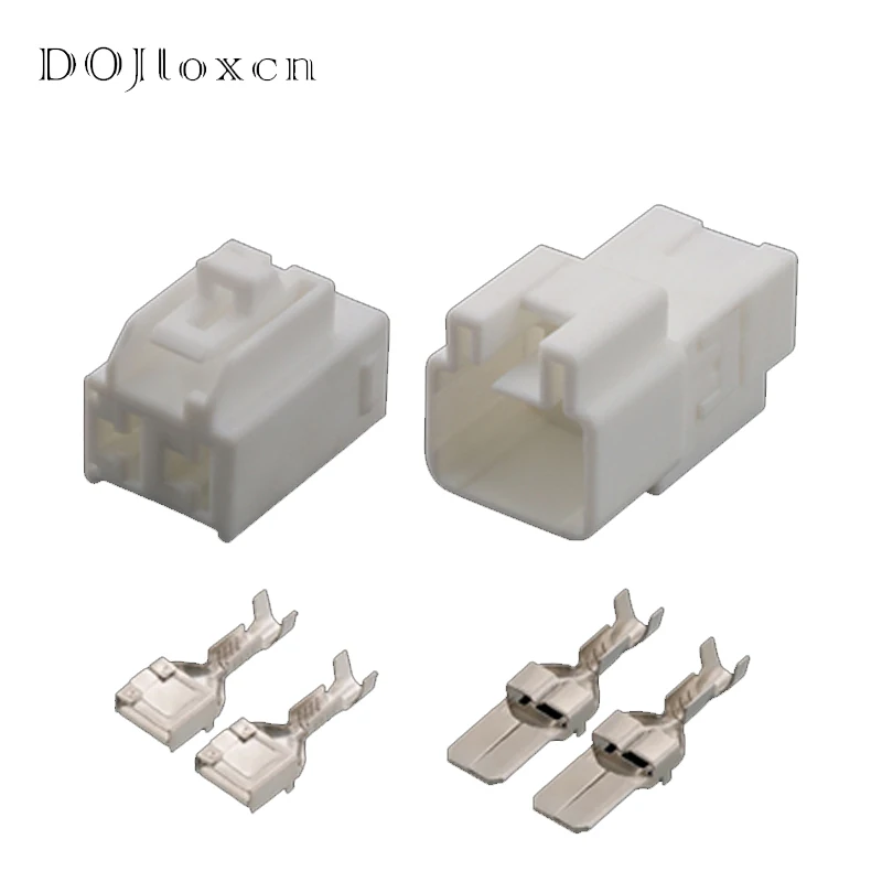 1/5/10/20/50 Sets 2 3-Pins 7282-3020 7283-3020 Auto Connector Hoge Stroom Bedrading Socket 7.8Mm Mannelijke Vrouwelijke Witte Plug