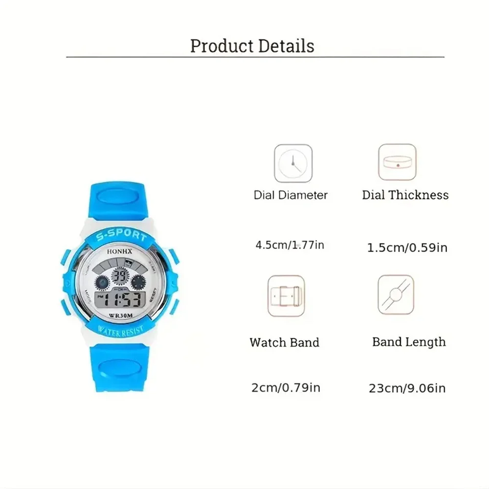 Electronic Night Glow Wrist Watch Colorful Digital Watch Holiday Party Gift