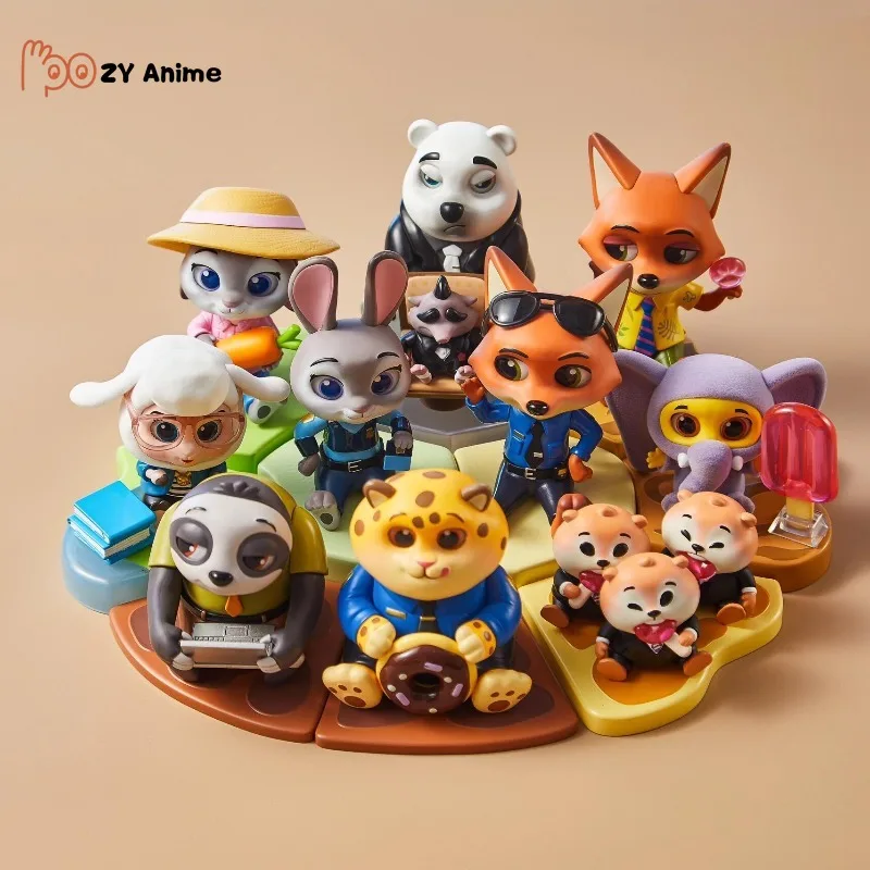 Boîte ennemi mystérieuse de la série Disney Elin Zootopia Sit Down, ornements de beurre faits à la main à collectionner, jouet de réparation Judy mignon, cadeau