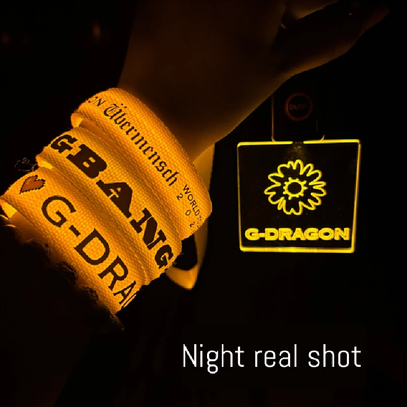 

Light-Up Support Bracelets For G-Dragon Fan Events Tour Concert Props Glowing Wristbands For üBermensch Circumnavigation Show