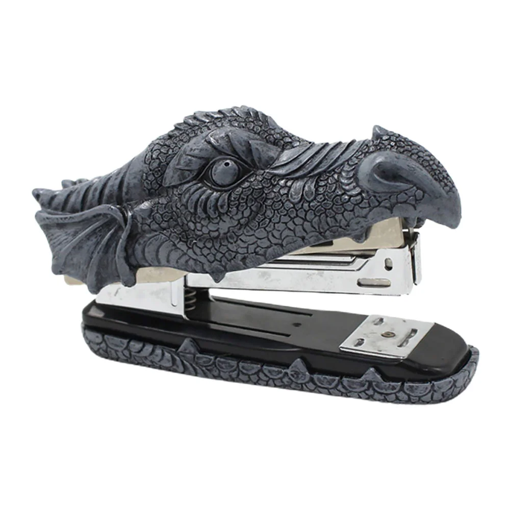 Heavy Duty Stapler Faucet Paper Stapling Tool Resin Craft Dragon Modeling Office Supplies Handheld School Stationery