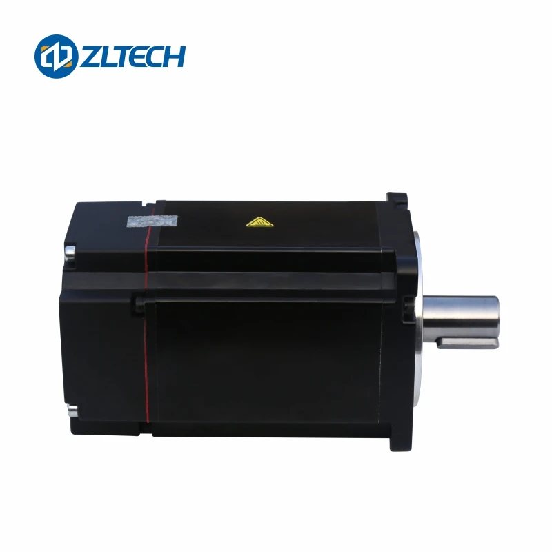 ZLTECH 3 Phase Nema33 80mm 48V 1000W 3.2N.m 3000RPM 25A Keyway Brushless Dc Servo Motor with 2500-wire Encoder for CNC Machine