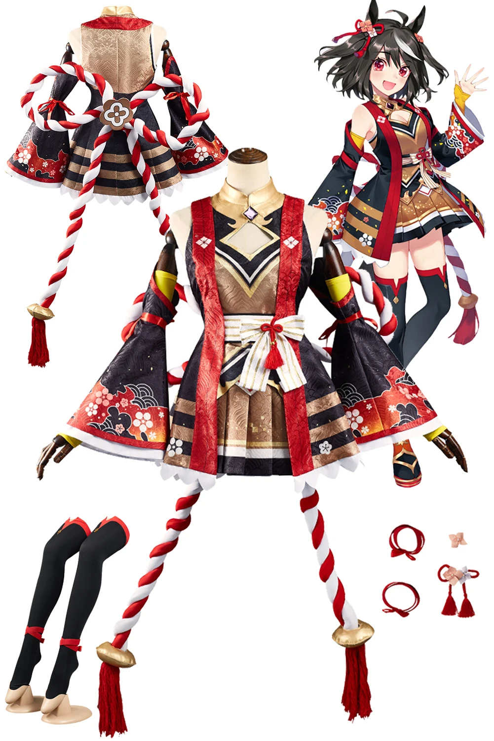 

Kitasan Black Cosplay Fantasy Anime Game Pretty Derby Costume Outfits Roleplay Female Women Adult Halloween Carnival Party Suit