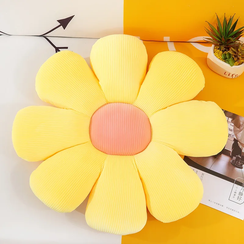 Daisy Flower Pillow Stuffed Sofa Throw Pillow Office Sedentary Chair Cushion Sunflower Tatami Floor Cushion Butt Relaxing Pad