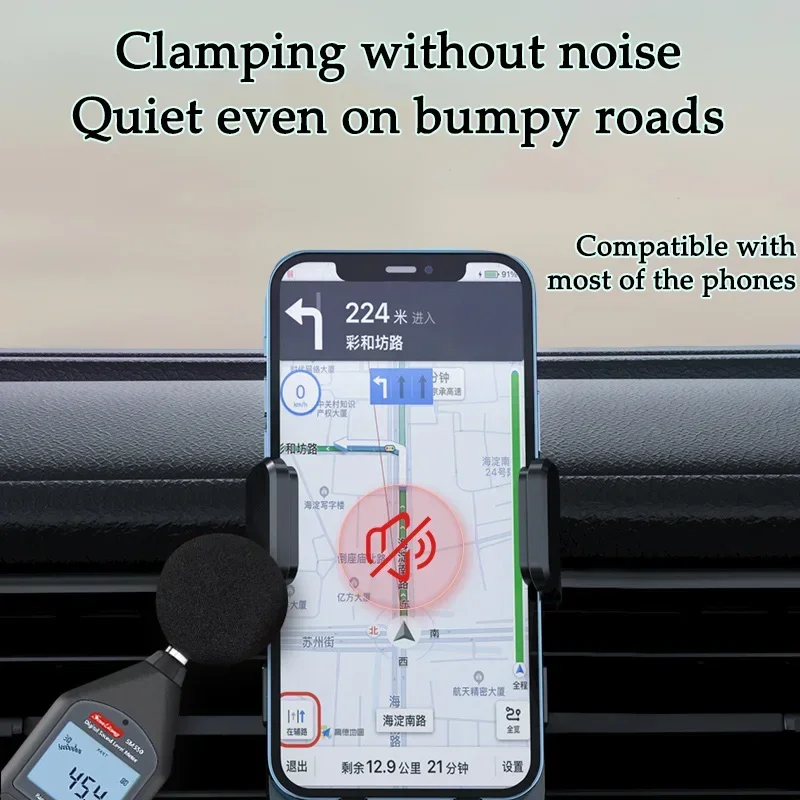Hipacool Car Phone Holder Wireless Charging with Light Phone Stand in Car for Volvo/bmw/mazda/tesla Car Accessories Interior