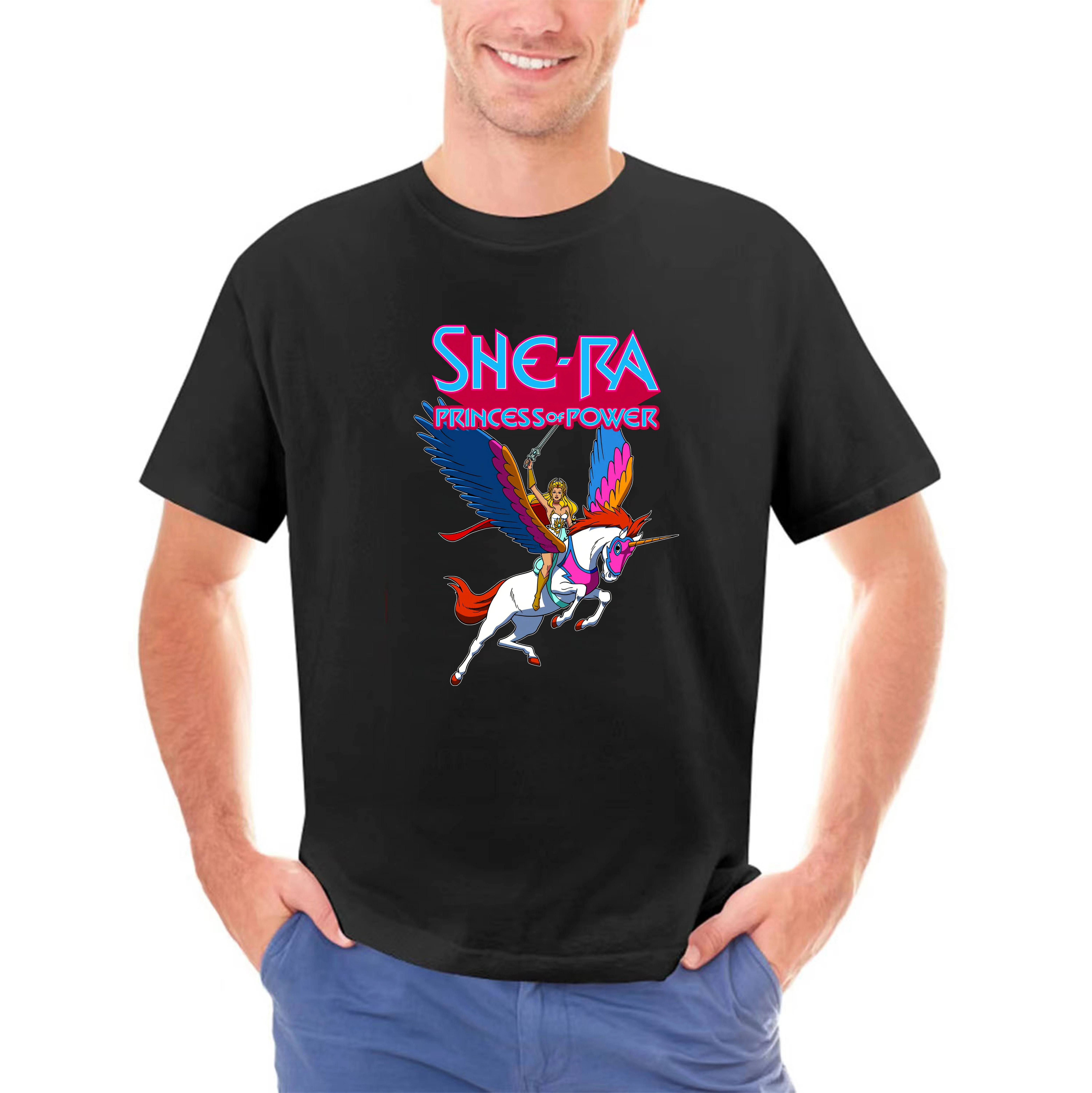 She-Ra Shera Skeletor Masters of The Universe Retro Vintage Princess Power He-Man Heman Teela Cult T Shirt(1) Black