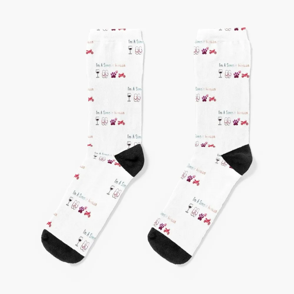 

I'm a simple woman Galaxy Motorcycle Socks Warm Winter Woman Sock