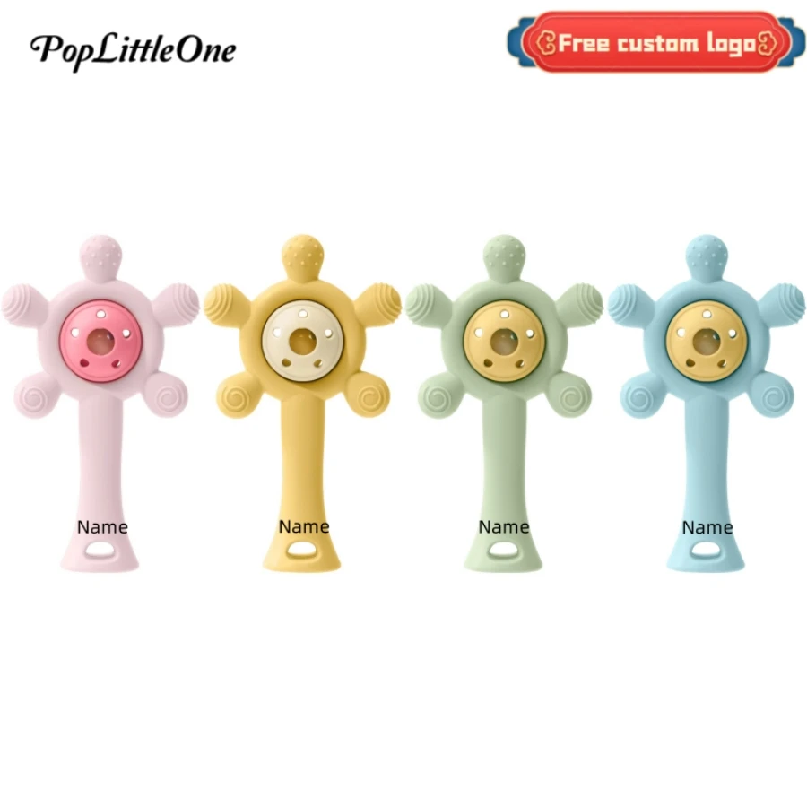 

Free Custom Name 1PC Silicone Baby Teether Toys Ferris Wheels Rattle Toys For KidsNewborn Teething Chewing Toys Baby Accessories