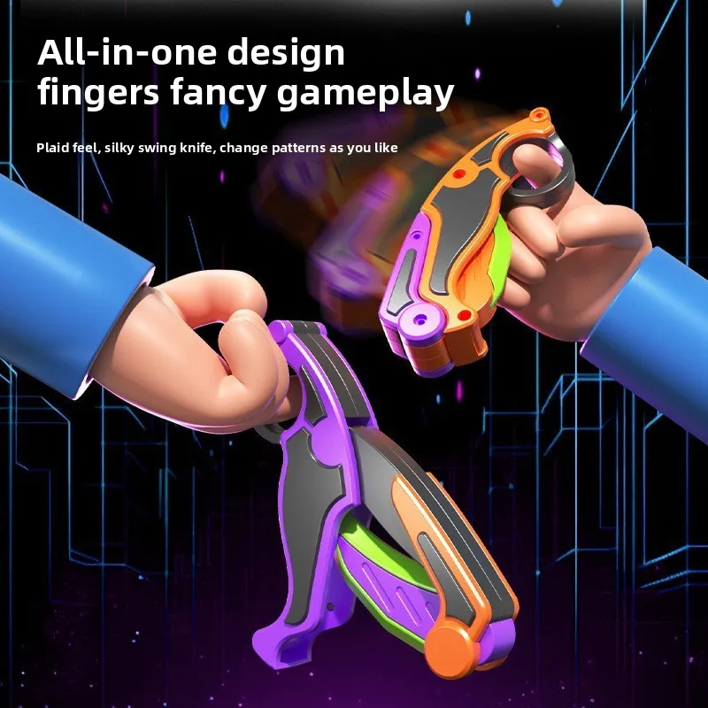 3DPrinted Schwerkraft Klaue Messer Spielzeug Stressabbau Schmetterling Zappeln Griff Sensorischen Spielzeug Kunststoff Stressabbau Angst Spielzeug Messer