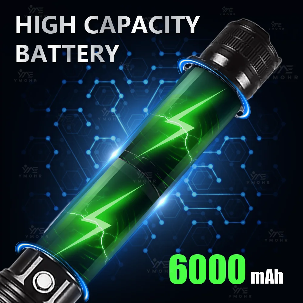 Linterna de buceo profesional, linterna subacuática XHP70, linterna LED recargable IPX8, linterna táctica impermeable para buceo