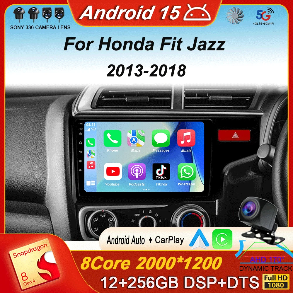 

9'' Android 15 Car Radio for Honda Fit Jazz 2013 2014 2016 2018 GPS Navigation Stereo Multimedia Video Player Screen Head Unit