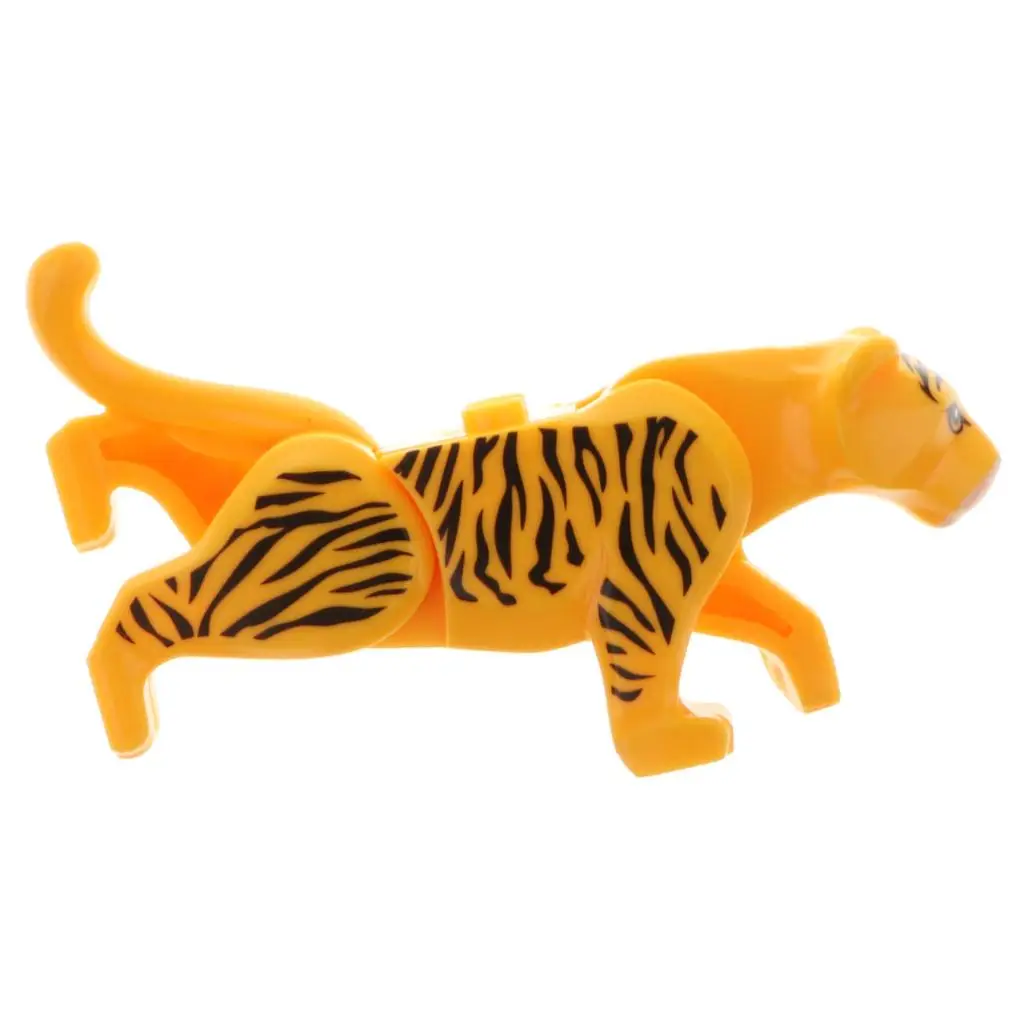 2-6Pack Kinderen Plastic Assemblage Dieren Bouwstenen Educatief Speelgoed-Tijger