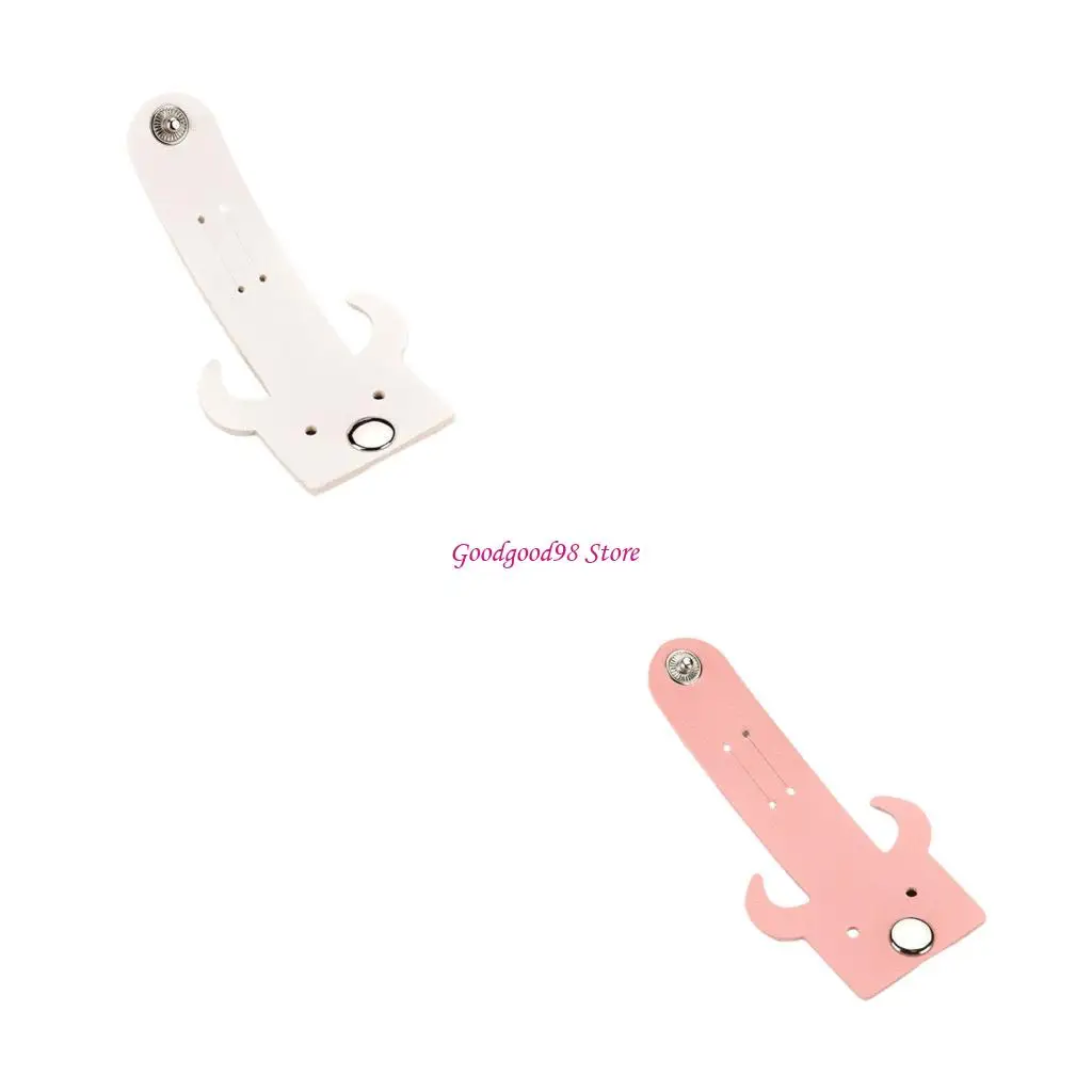 

Cord Organization PU Leather Cable Organization Reusable Cable Strap Clip Wire Tie W8EC