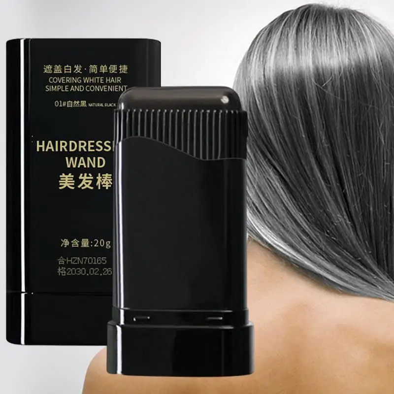 عصا شعر جديدة مكونة من 3 ألوان، قطعة أثرية لتغطية الشعر الرمادي بدون فقدان اللون، عصا صبغ الشعر للاستعمال مرة واحدة، جذور الشعر وصبغ الشعر واللون