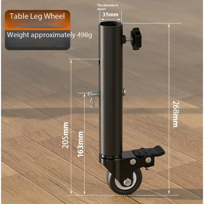 Adjustable Table Leg Extenders with 360° Swivel Casters, Heavy Duty Furniture Leveling Feet for Sofa Cabinet