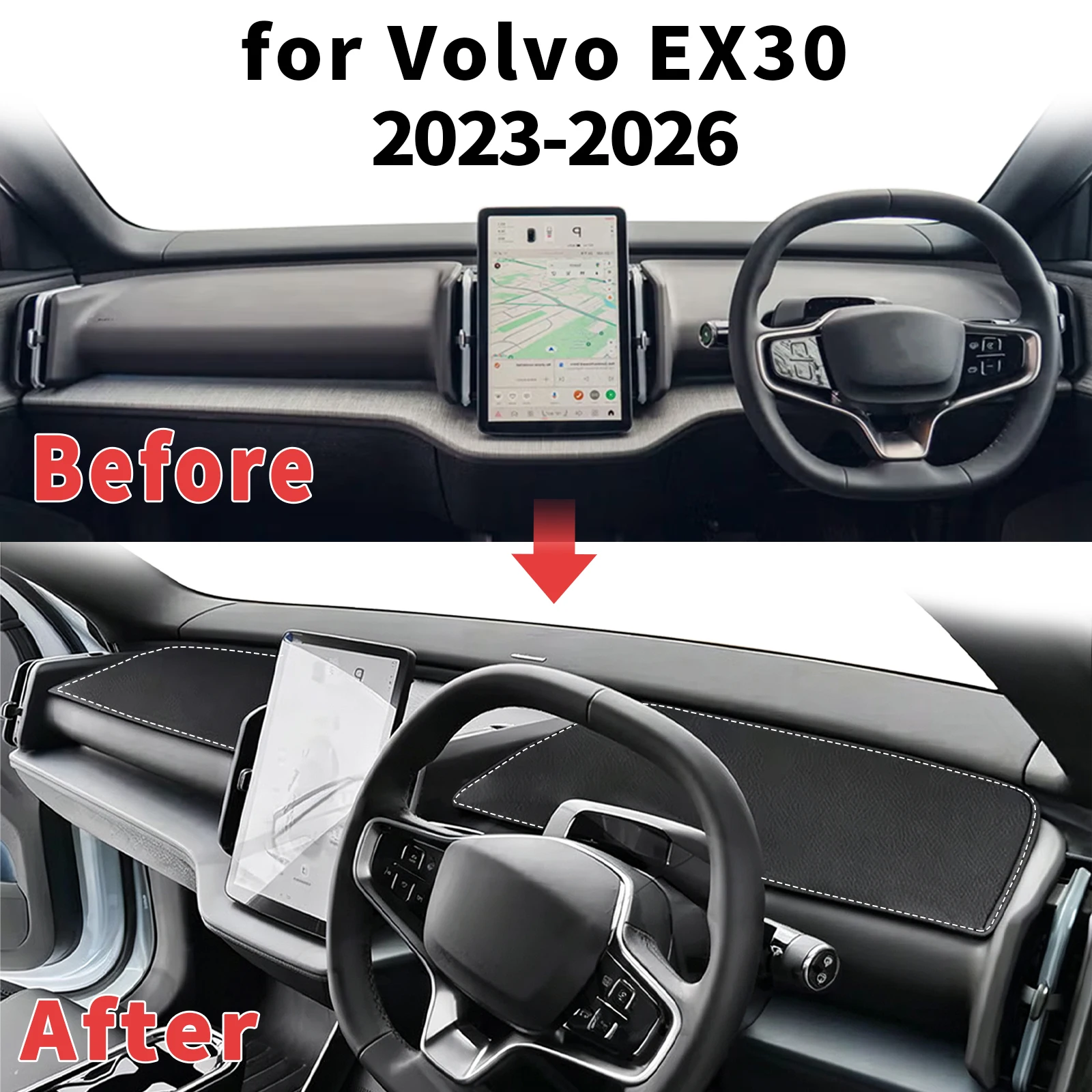 for Volvo EX30 2023-2026 Cross Country Dashboard Cover Sun Shade Protector Dashmat Anti-Glare UV Carpet Mat Automotive Dash Mat