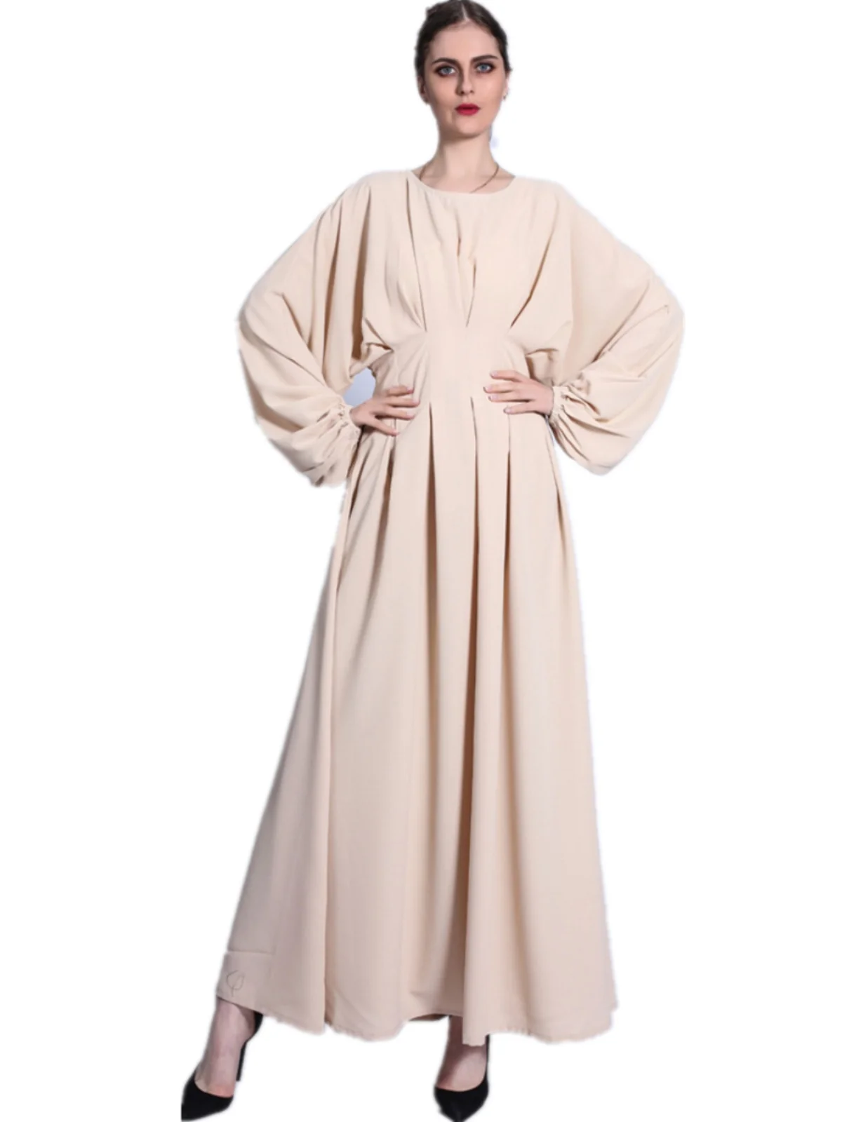 Abito arabo ingombrante in vita delle nuove donne estive Dr Color Svel sciolto musulmano lungo Dr etnico Sle vita alta lungo...