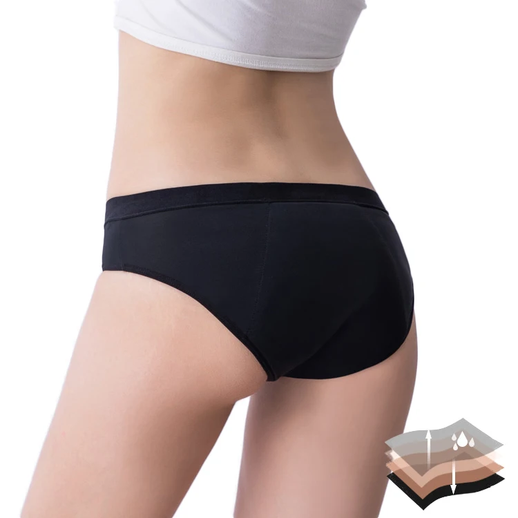 

Women Leaking-Proof Absorbent Protective Cotton Menstrual Period 4-layers Menstrual Period Panties