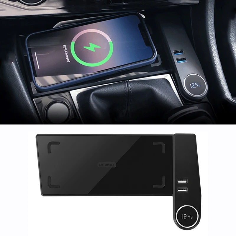 

15W Car wireless charger for VW Jetta MK7 2019 2020 2021 fast charging holder mobile phone charger charging plate trim