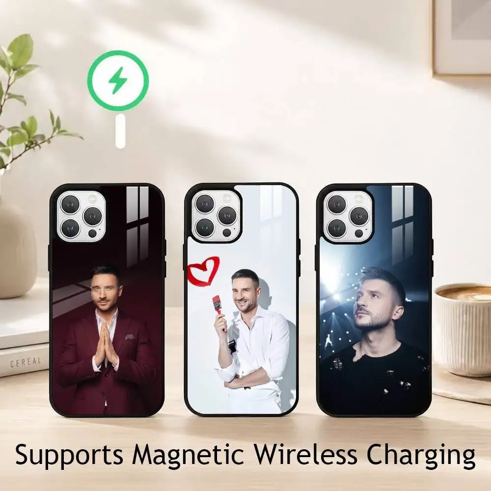 Sergey Lazarev Singer POP gift Phone Case For iPhone18,17,16,15,14,13,12,11 Plus,Pro Allows magnetic wireless charging